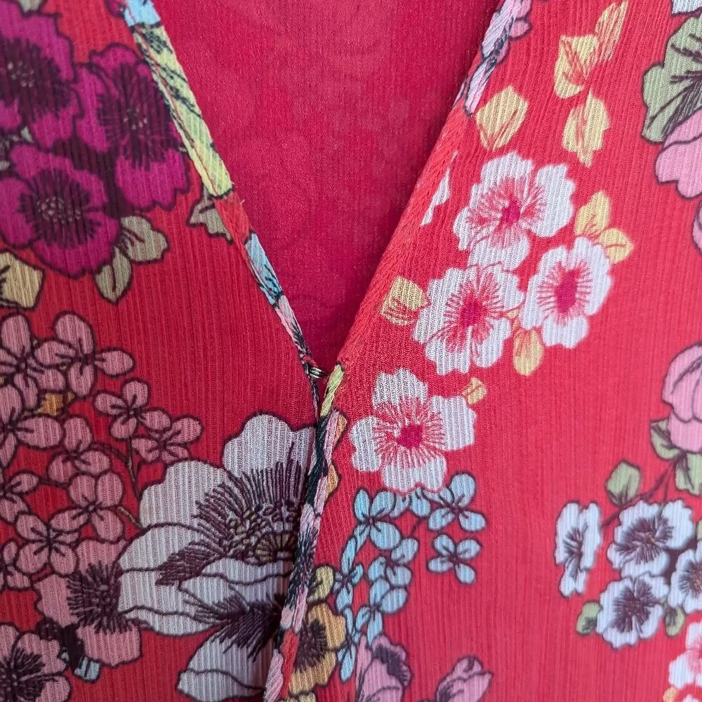 Alexis Solace Dress Eden Floral Red XS